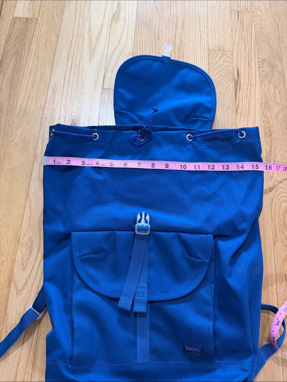 Baggu Blue Drawstring Backpack - Picture 6 of 8